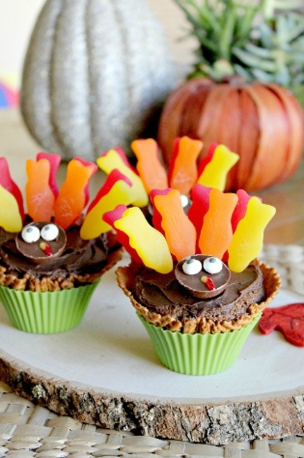 Thanksgiving Turkey Cupcakes