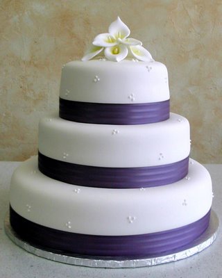 Three Tier Fondant Wedding Cake