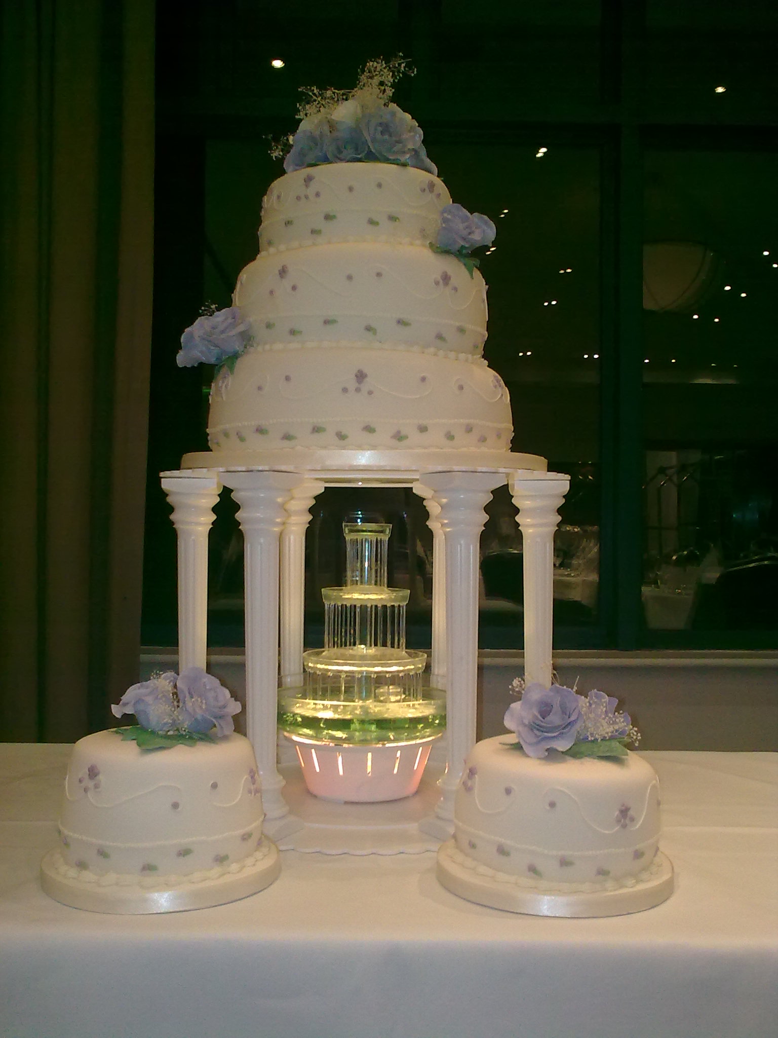Tier Fountain Wedding Cake