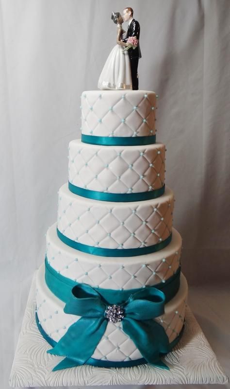 Turquoise Wedding Cake