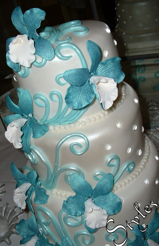 Turquoise Wedding Cake