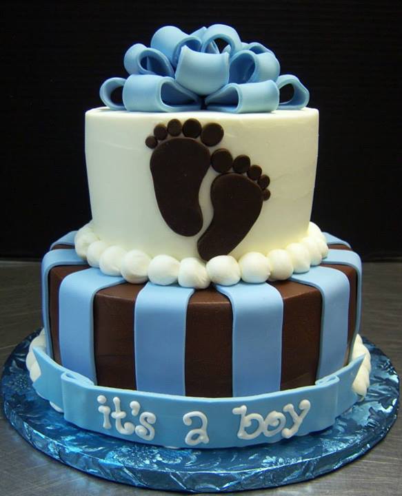 Two Tier Baby Shower Cake Two Tier Baby Shower Cake