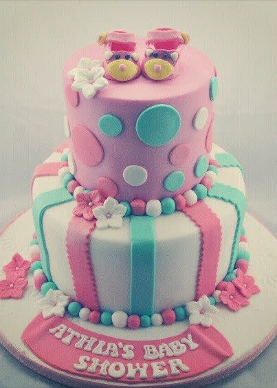 Two Tier Baby Shower Cake