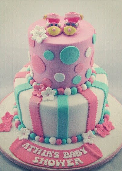 Two Tier Baby Shower Cake Two Tier Baby Shower Cake