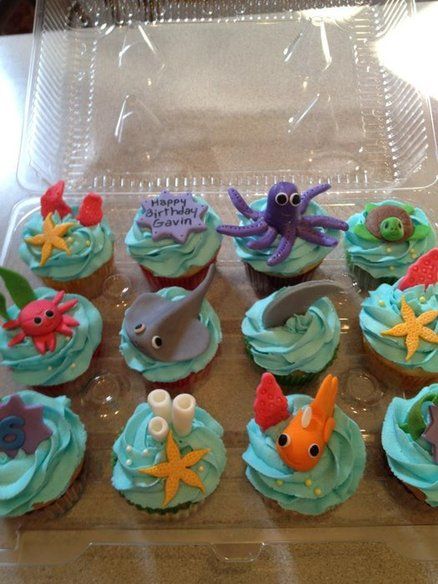 Under the Sea Cupcake Cake Idea Under the Sea Cupcake Cake Idea