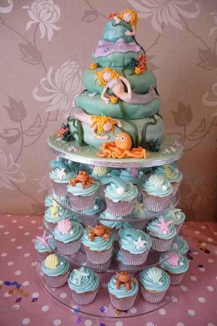 Under the Sea Mermaid Cake and Cupcake Ideas