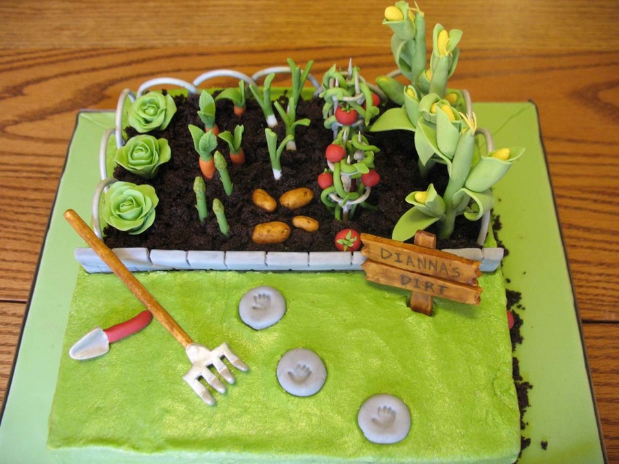 Vegetable Garden Birthday Cake