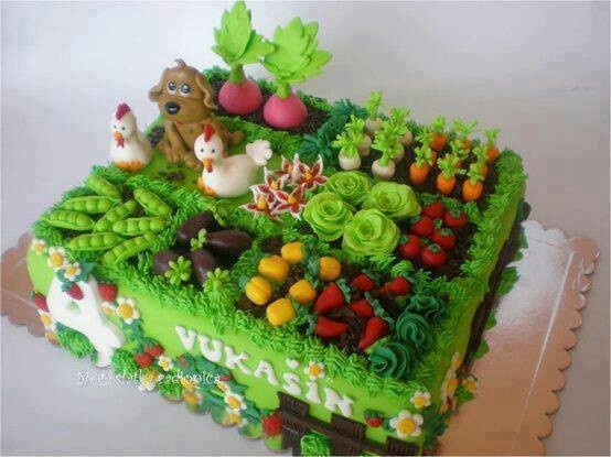 Vegetable Garden Birthday Cake Vegetable Garden Birthday Cake