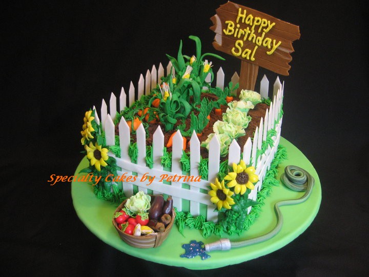 Vegetable Garden Birthday Cake