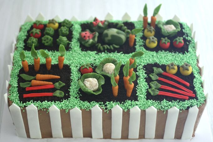 Vegetable Garden Cake Vegetable Garden Cake