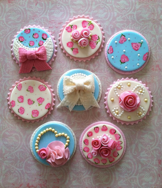 Vintage Cupcake Toppers