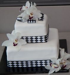 Wedding Cakes with Checkered Flags