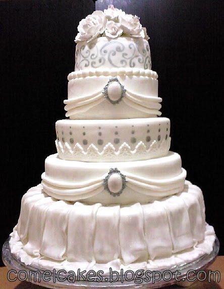 12 Photos of Tiered Fondant Wedding Cakes 12 Photos of Tiered Fondant Wedding Cakes