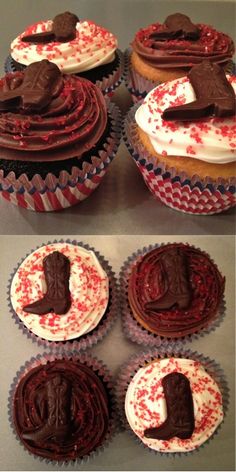 Western Cowboy Themed Cupcakes