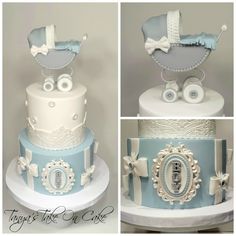 White Baby Shower Cakes