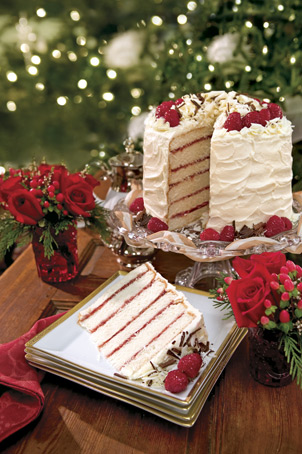 White Chocolate Raspberry Cake