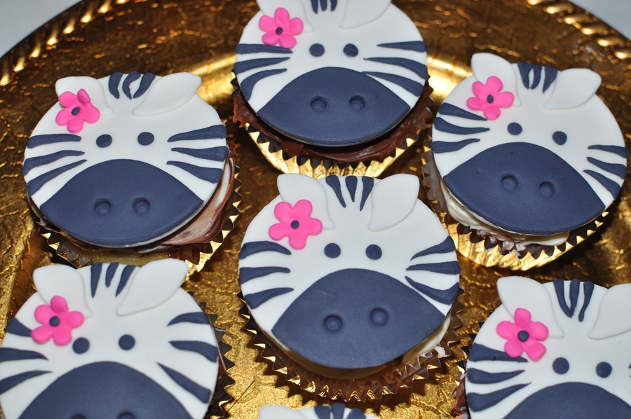 Zebra Cupcake Toppers