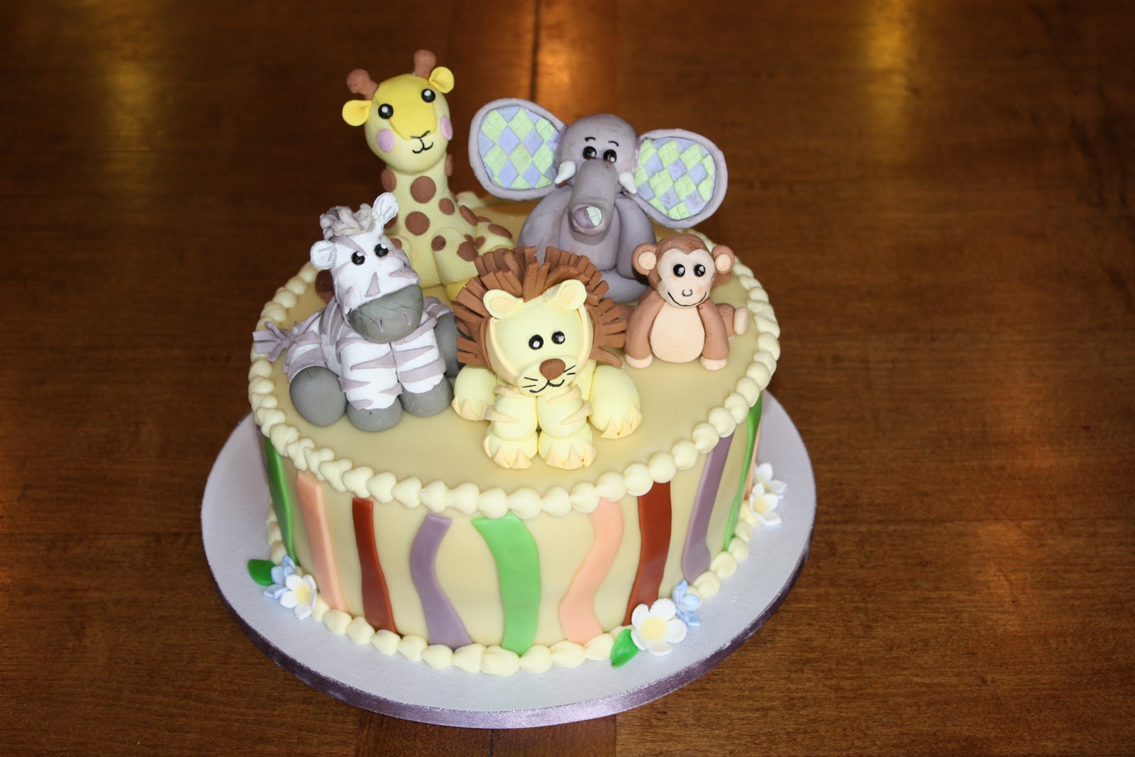 Zoo Animals Birthday Cake