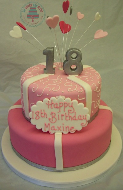 2 Tier 18th Birthday Cake