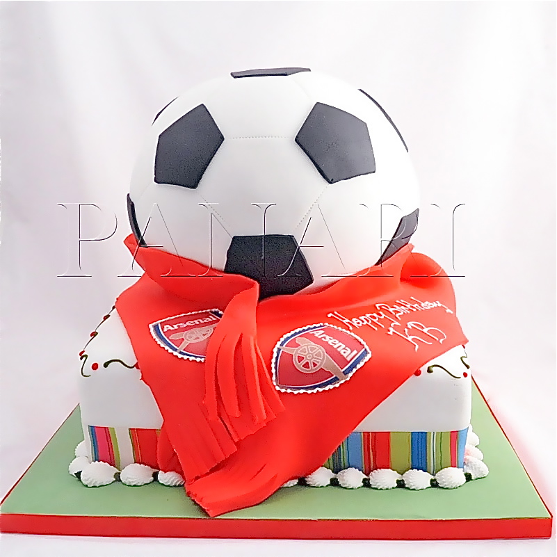 2 Tier Football Themed Cakes