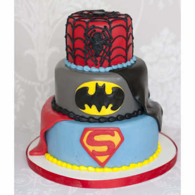 3 Tier Superhero Cake