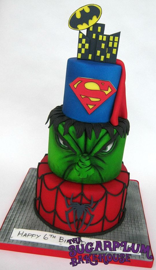 3 Tier Superhero Cake