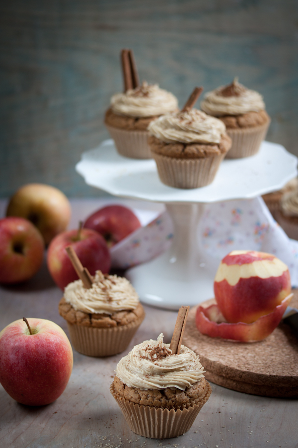 Apple Cider Cupcakes with Caramel Frosting