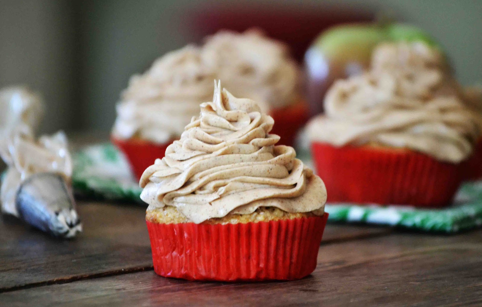 Apple Spice Cupcakes with Cream Cheese Frosting