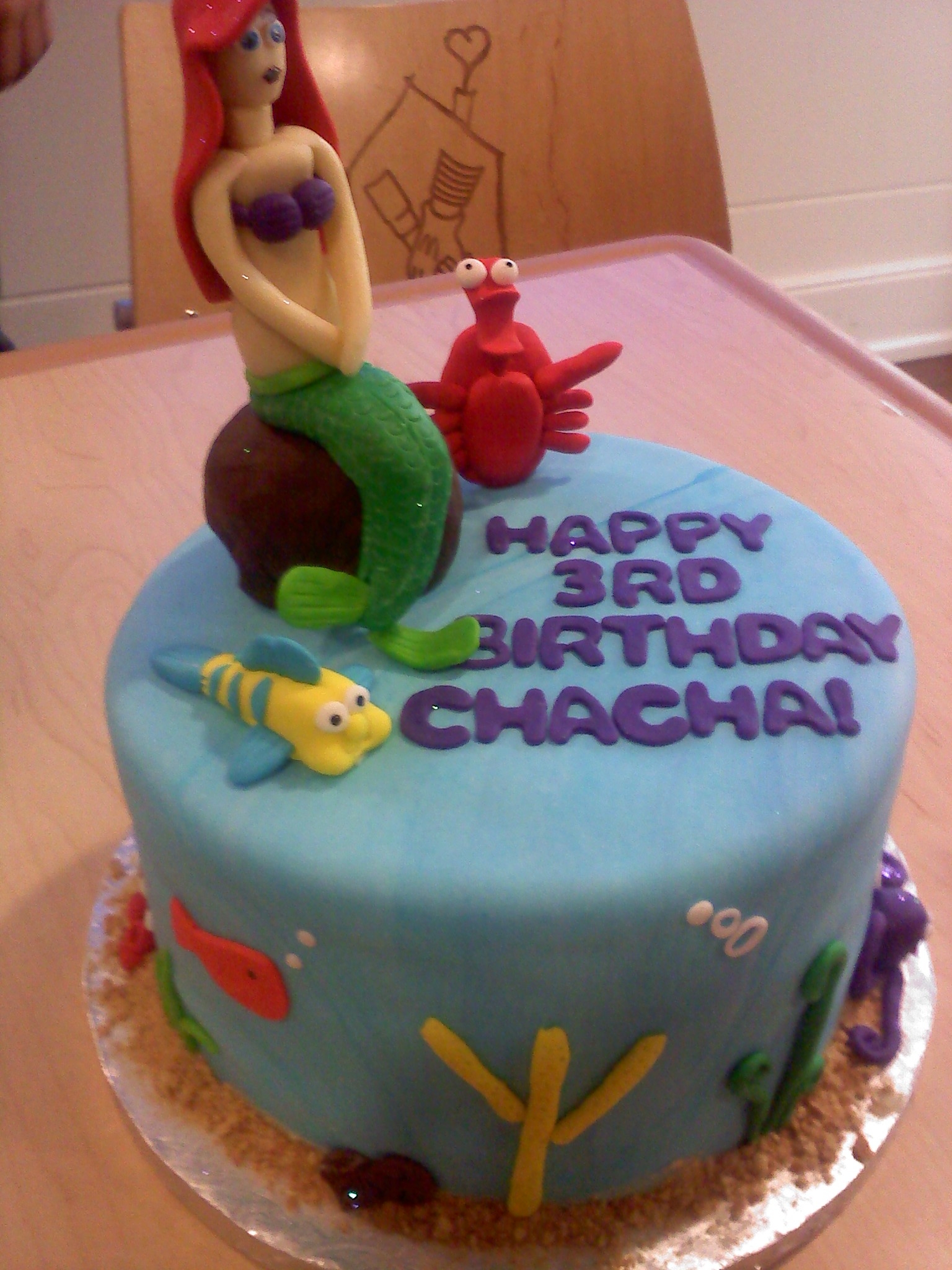 Ariel Little Mermaid Birthday Cake