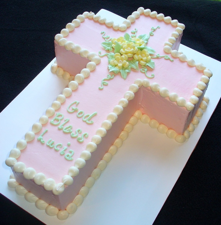 11 Photos of Baptism Cross Cakes Designs