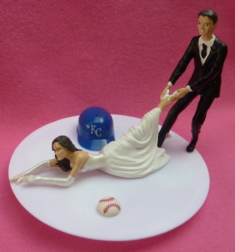 Baseball-Themed Wedding Cake Topper