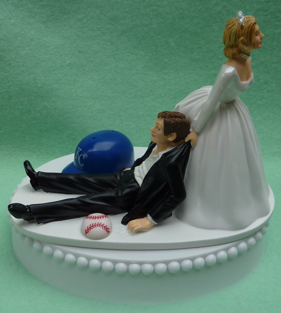 Baseball-Themed Wedding Cake Topper