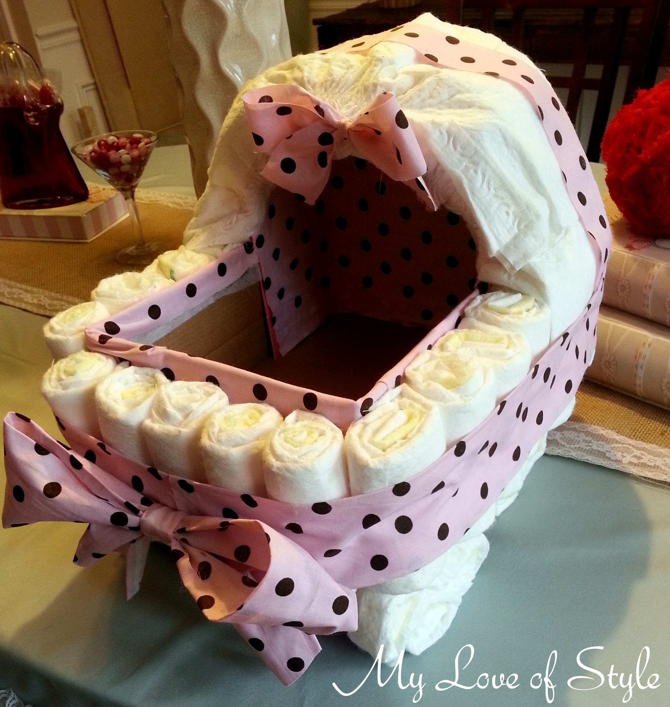 Bassinet Diaper Cake Tutorial