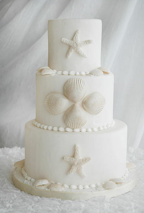 Beach Themed Wedding Cake