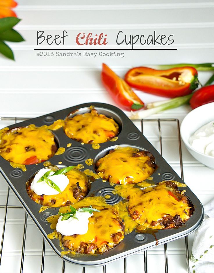 Beef Chili Cupcakes