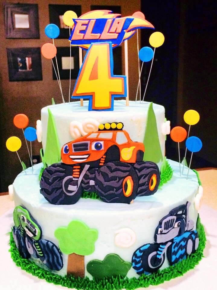 Blaze and Monster Machine Birthday Cake