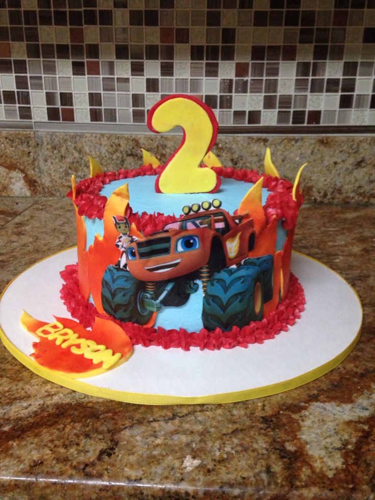 Blaze and Monster Machine Birthday Cake Blaze and Monster Machine Birthday Cake