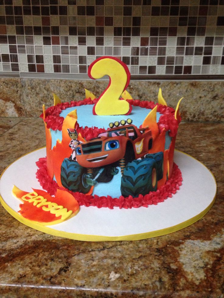 Blaze and Monster Machine Birthday Cake