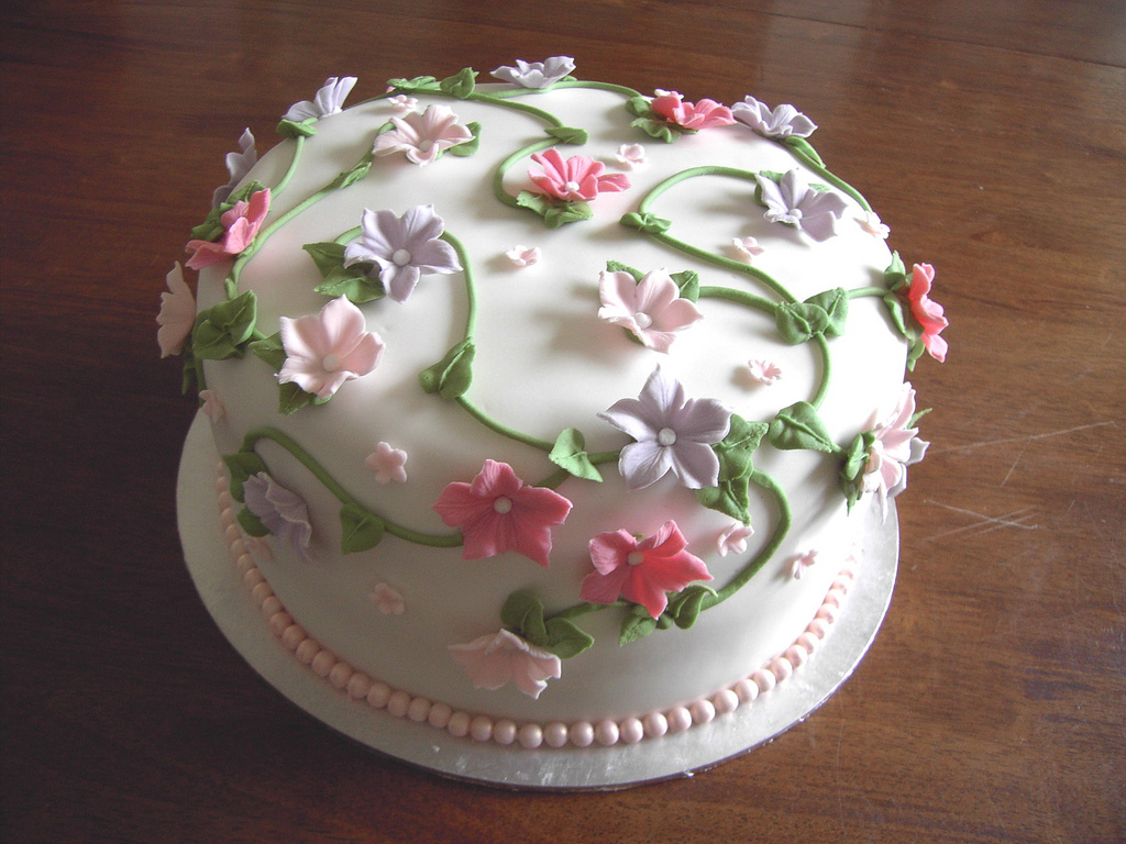 Cake Decoration with Flowers