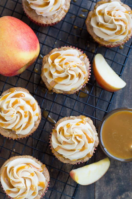 Caramel Apple Cupcakes with Frosting Caramel Apple Cupcakes with Frosting