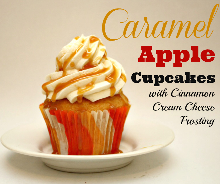 Caramel Apple Cupcakes with Frosting