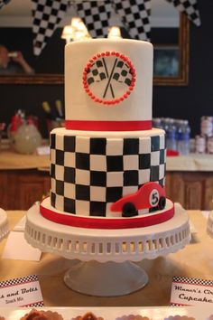 Checkered Flag Birthday Cakes