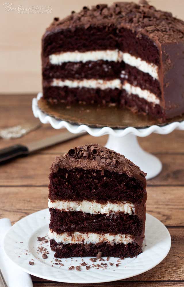 Chocolate Layer Cake with Cream Cheese Filling
