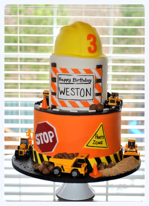 Construction Zone Birthday Cake