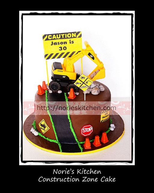 Construction Zone Birthday Cake