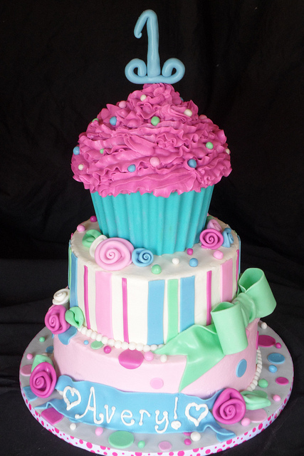 Cupcake First Birthday Cake