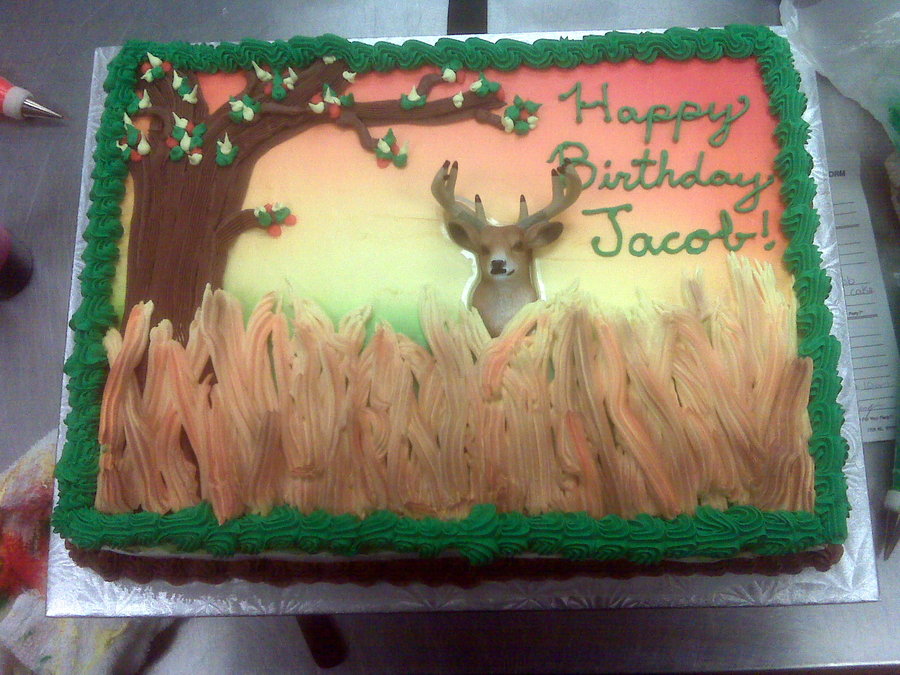 Deer Head Birthday Cake Sheet