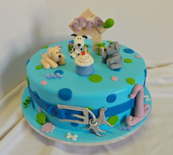 Dog Themed Birthday Cake Dog Themed Birthday Cake