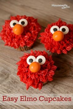 Elmo Cupcakes