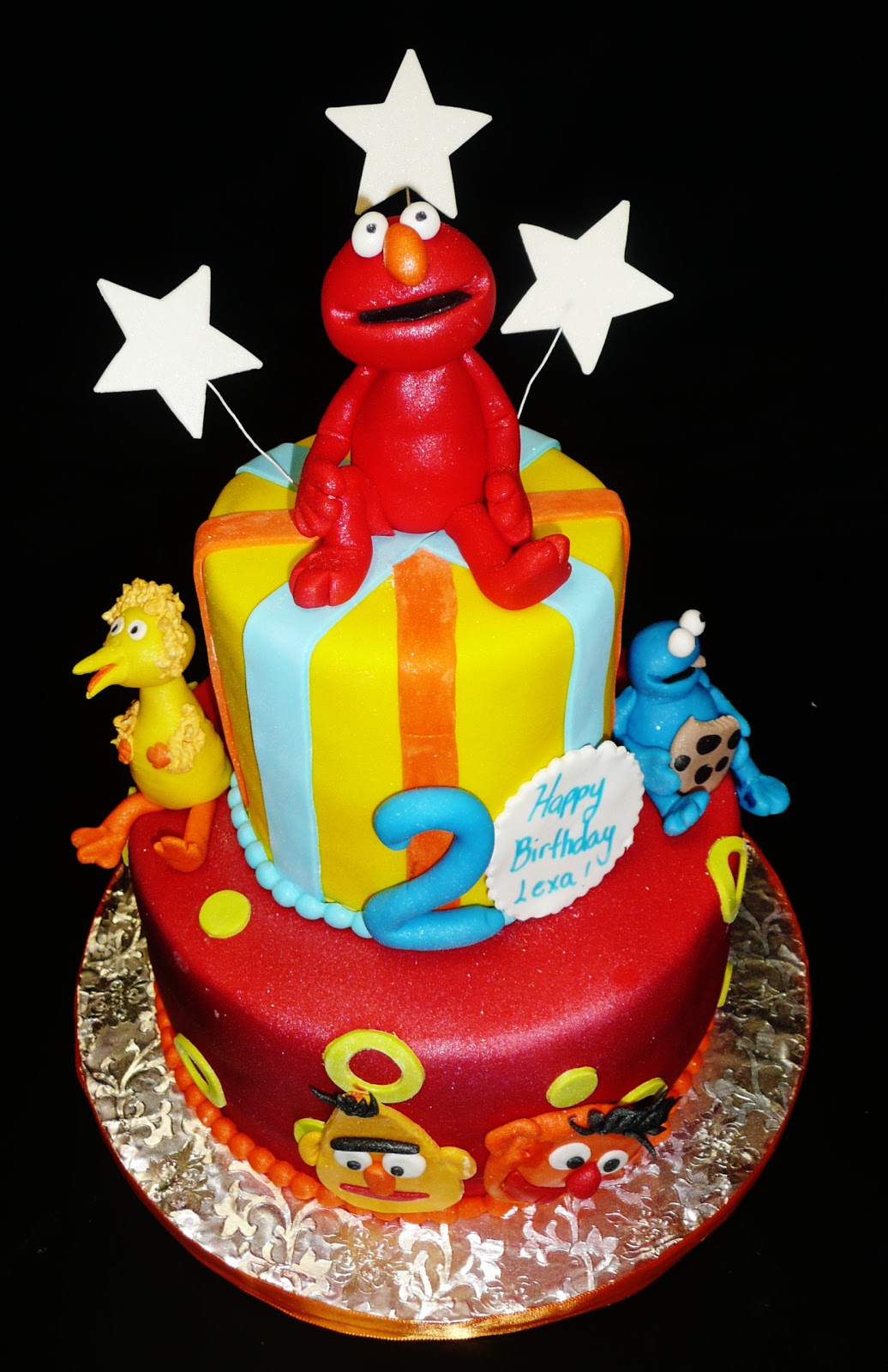 Elmo Themed Birthday Cake